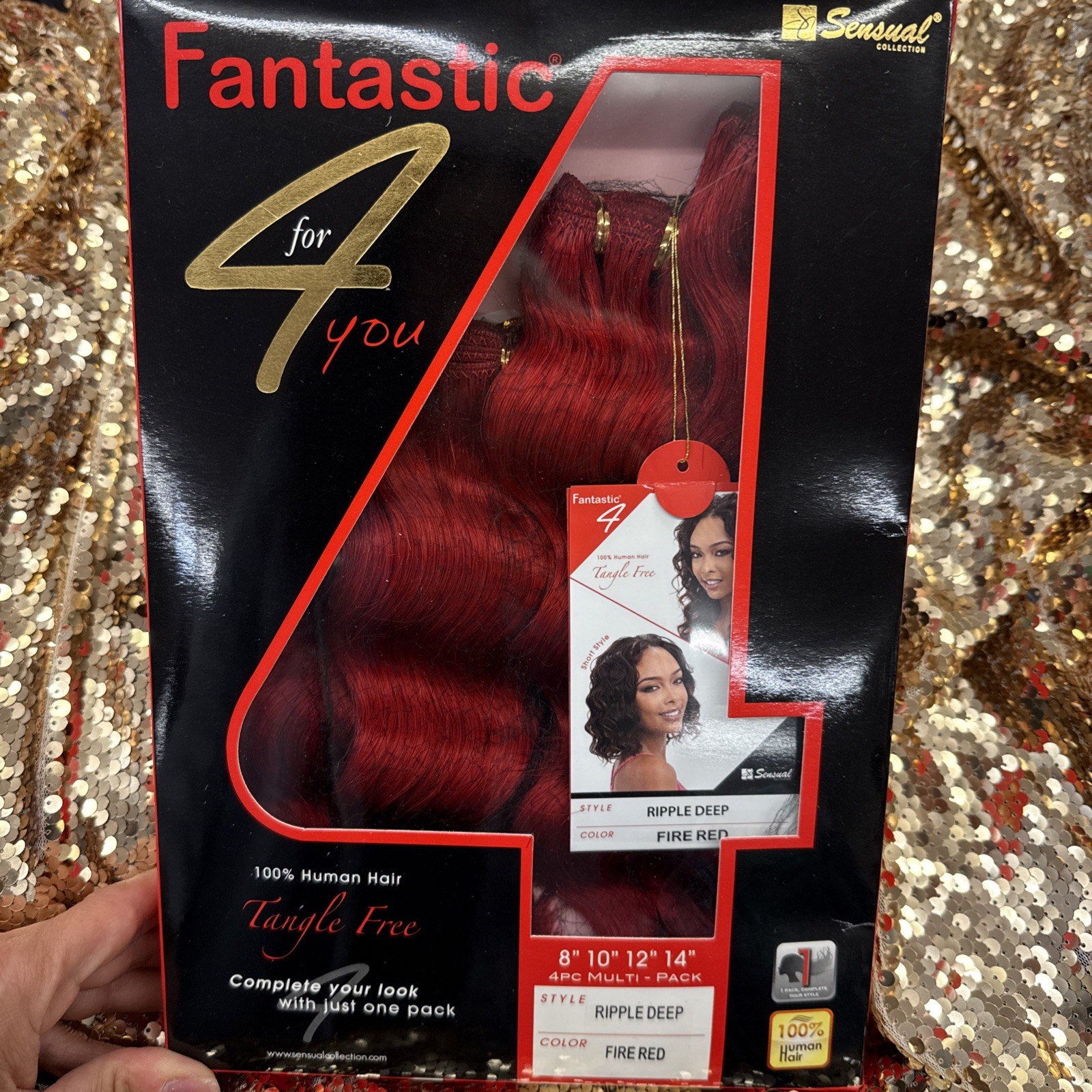 SENSUAL COLLECTION FANTASTIC 4 Ripple Deep 8”10”12”14” #Fire red