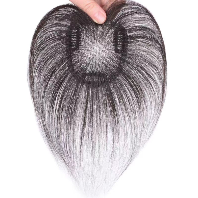 100% Human Hair Toupee Clip in Topper Hairpieces BreathTop Hair Pieces for Women