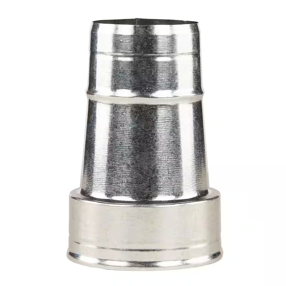 Master Flow Round Reducer 6 in to 5 in Galvanized Steel HVAC Duct Pipe Fitting