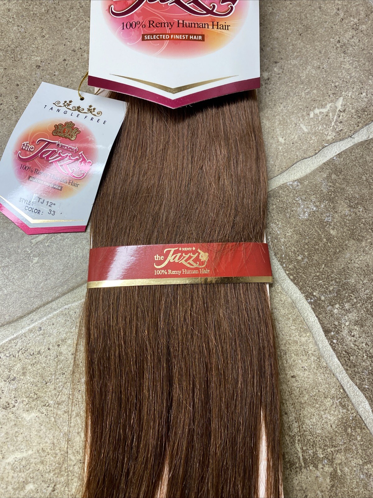 Jazz Remy 12” Color 33 Red 100% Human Hair Yaky WEAVE Tangle Free