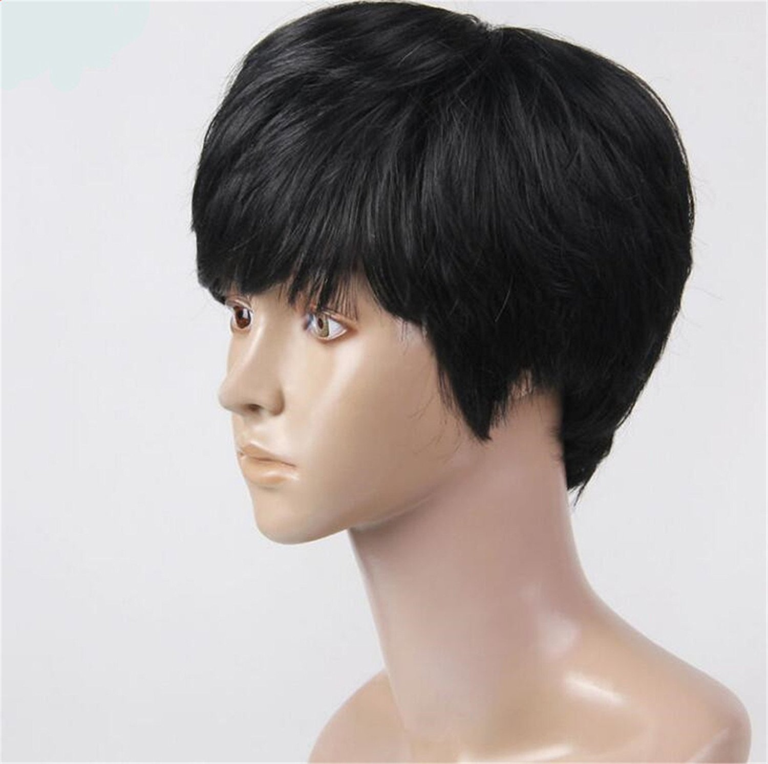 100% Human Hair Wig Short Pixie Cut Wigs Straight Black For Women Soft US STOCK