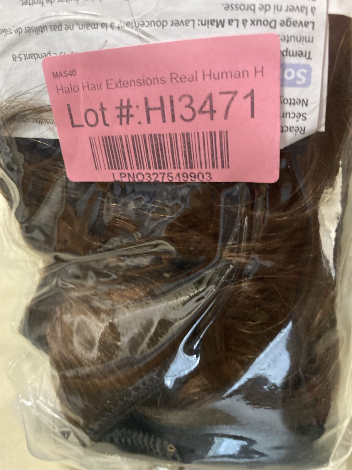 Halo Hair Extensions MEDIUM BROWN- 100% REMY HUMAN HAIR 16 Inch/ 65g