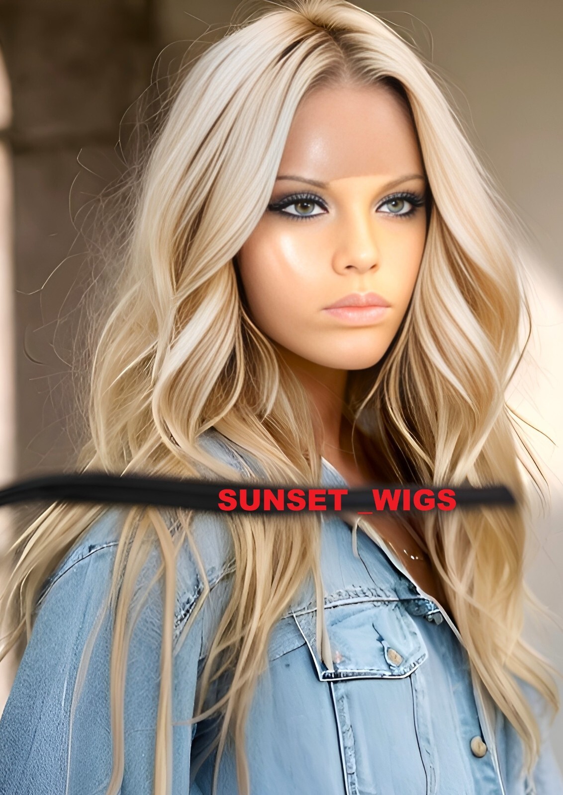 31″ LACE FRONT WIG LONG WAVY LAYERED BLEACH BLONDE MIX #FS613.27 HEAT OK