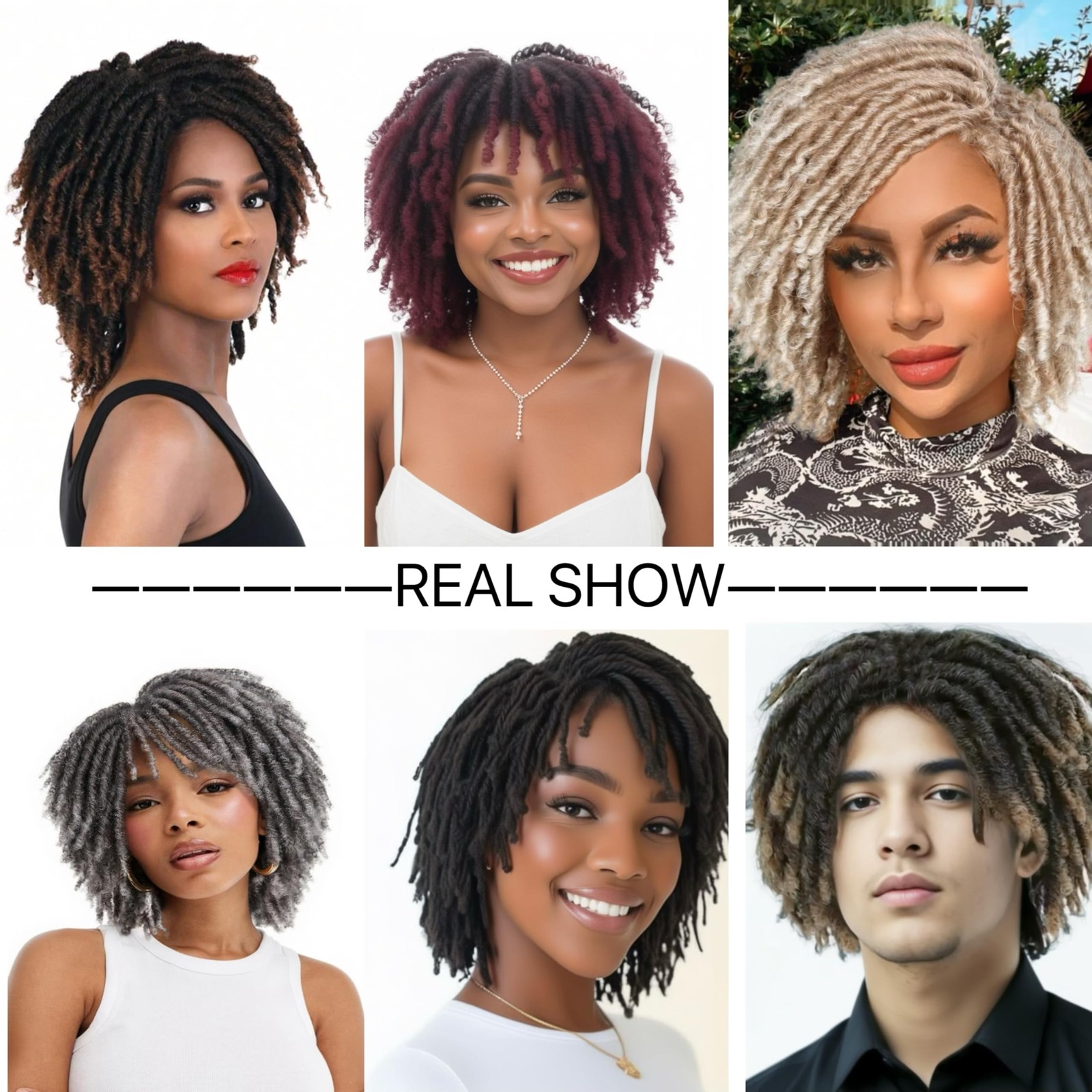 Short Dreadlock Wig Synthetic Afro Twist Braided Full Machine Made Glueless