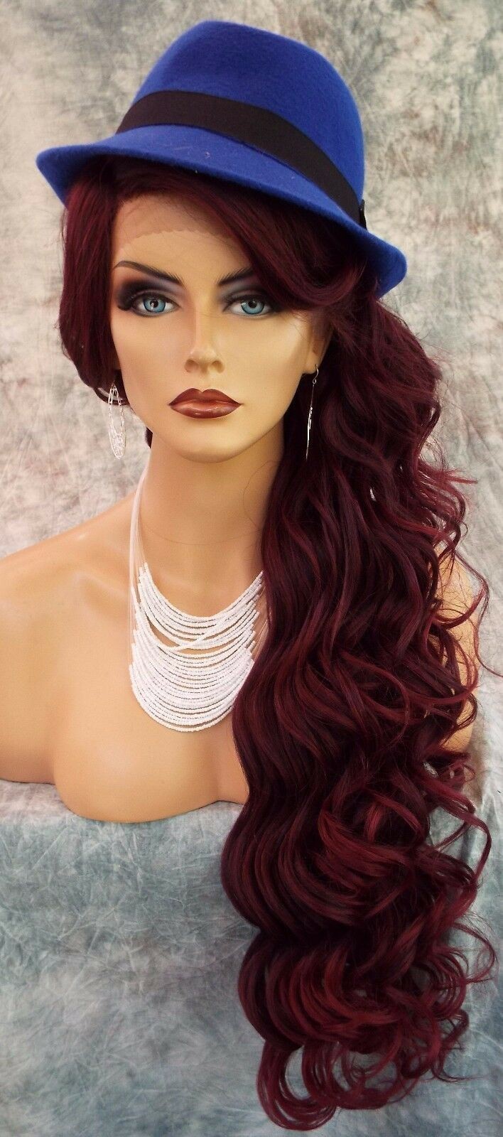 sepia Long 25 inch Wavy Lace Front Wig T1B.Burgundy Gorgeous New with Tags