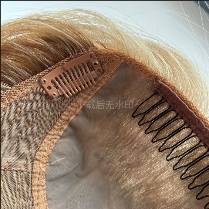 Silk Top Base Women Human Hair Topper 10-20 inch Highlight Blonde Hair Extension