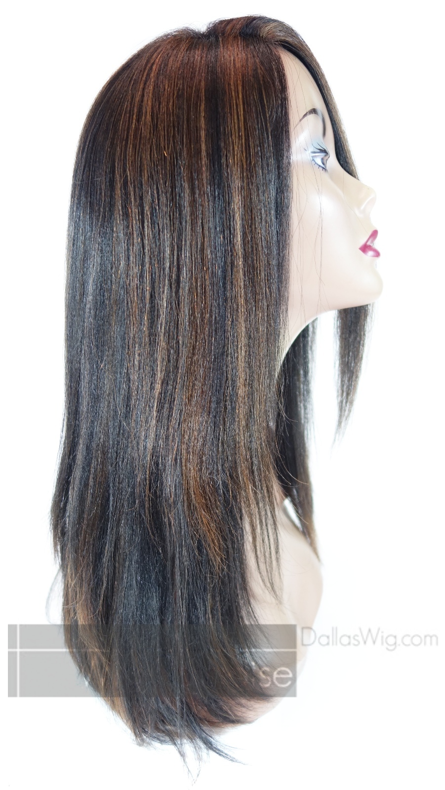 SALE Straight Silhouette 100% Pure Human Hair Tangle Free 3/4 Diamond Wig