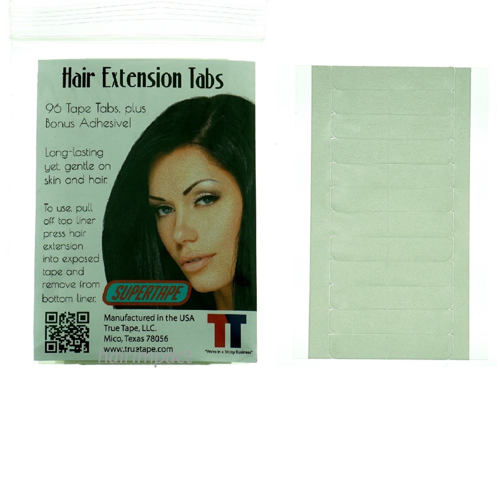 SUPERTAPE HAIR EXTENSIONS TABS _DOUBLE SIDED TAPE TABS_LACE FRONT WIGS 96 TABS.