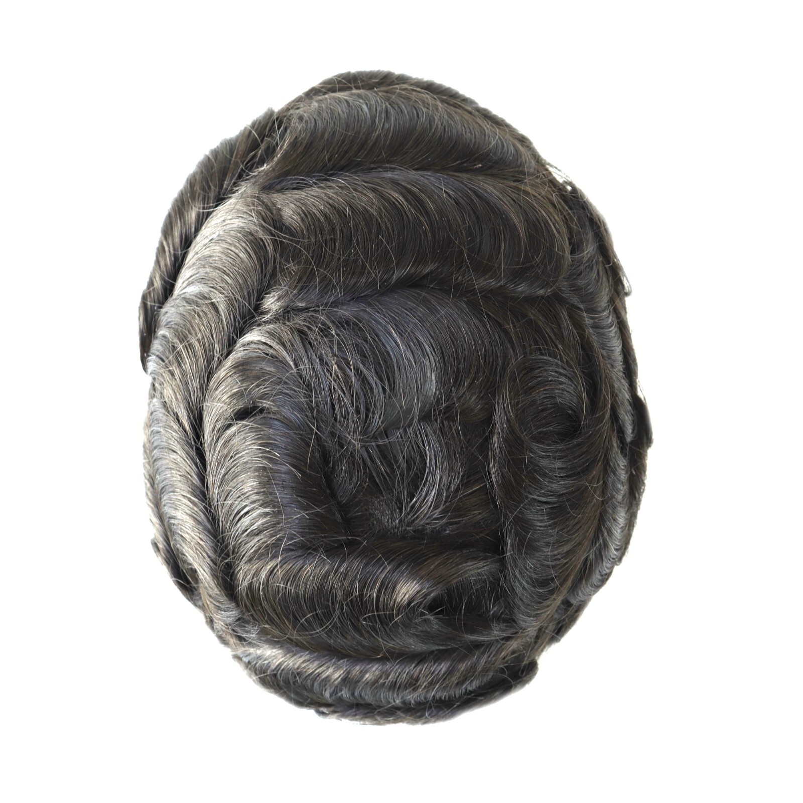 Mens Thin Skin V Looped Human Hair Replecement 8-10mm System Hairpieces #440