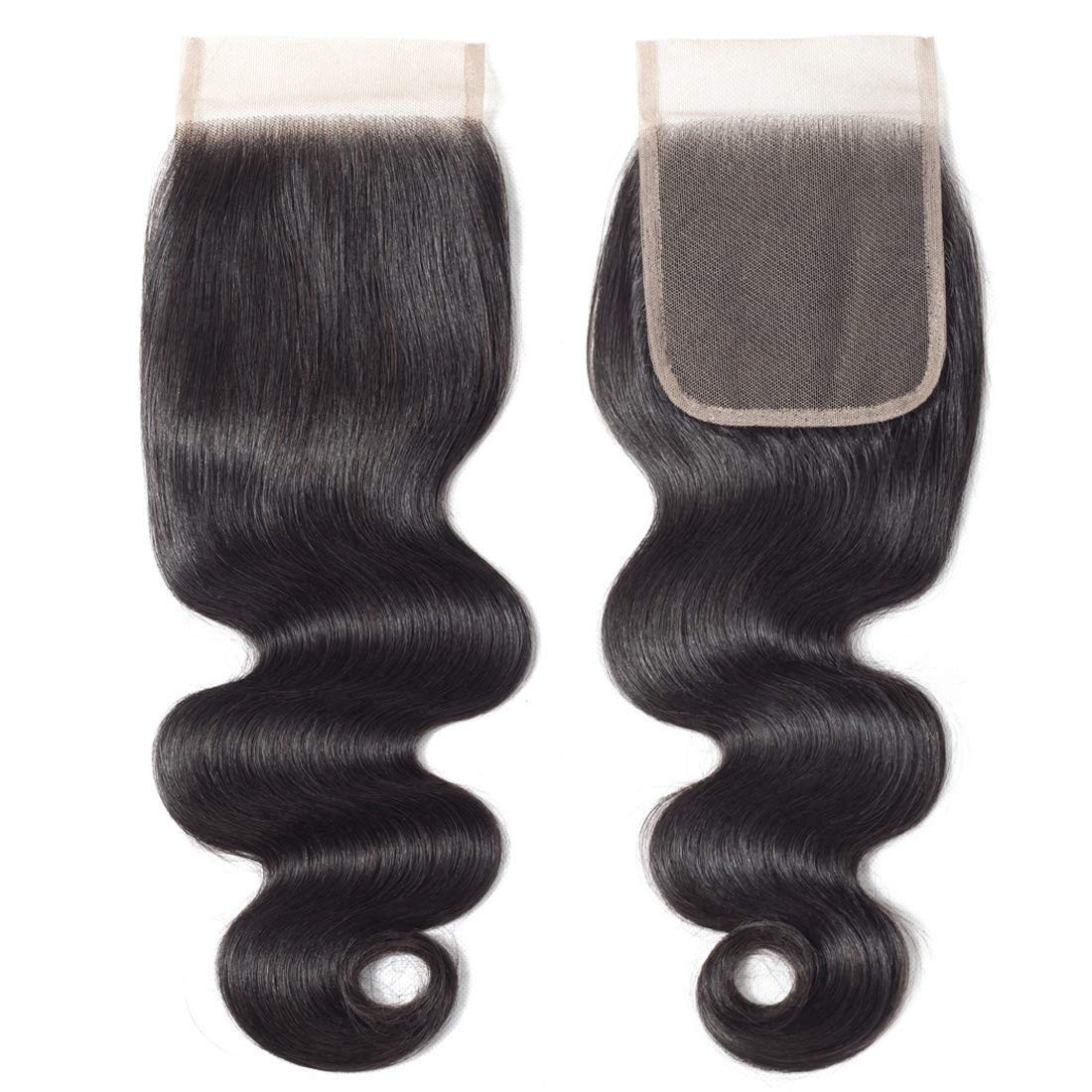 Body Wave Human Hair Lace Closure 4×4 Free Part Swiss Lace Closure 12A Brazil…
