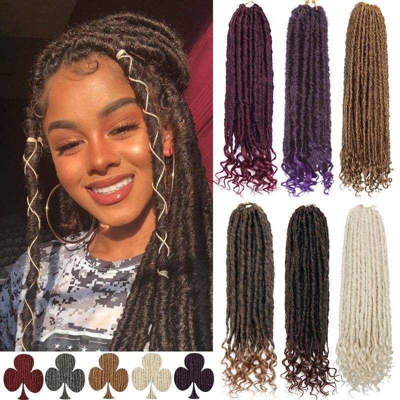 10 Colors Available Thick Goddess Faux Locs Crochet Braids Hair Extensions Woman