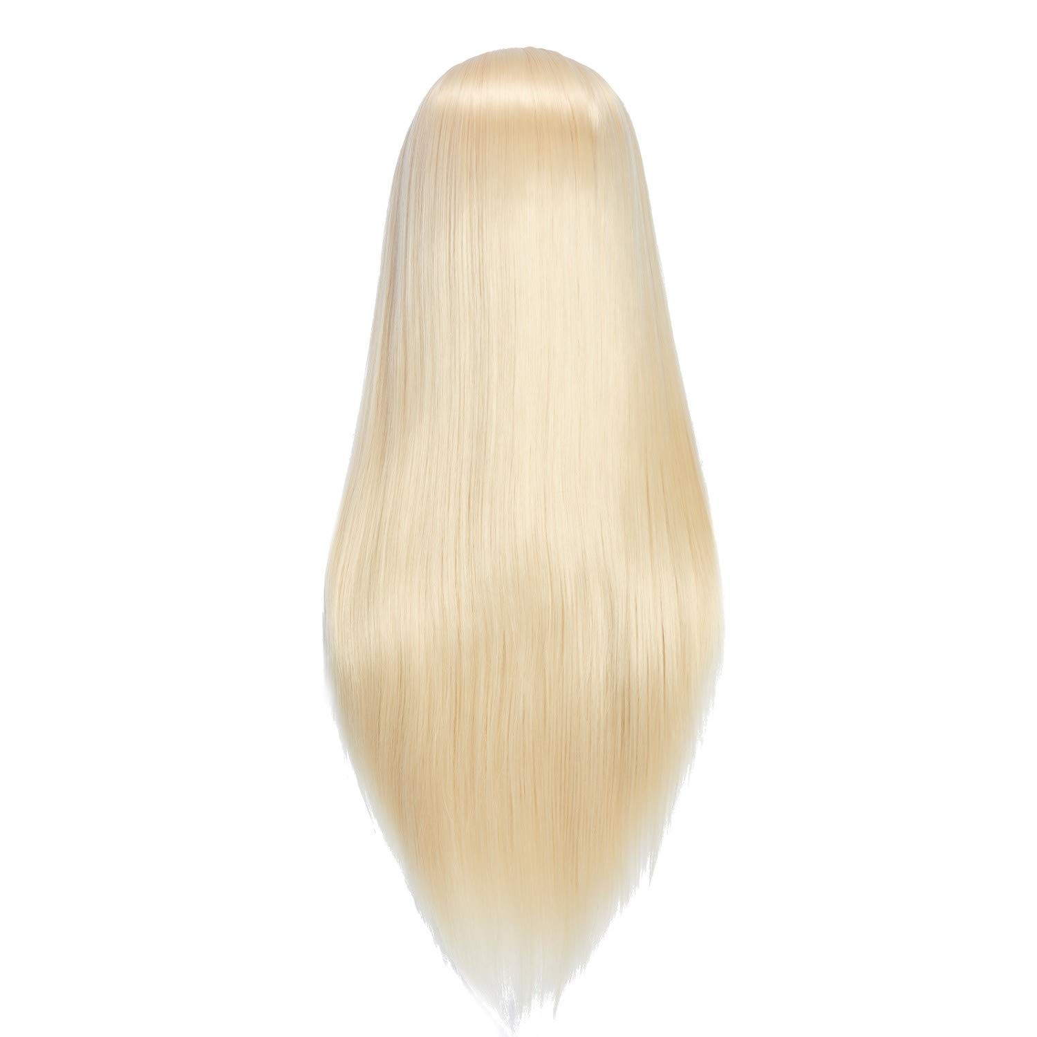 26″-28″ Long Hair Mannequin Head Synthetic Fiber Hair Hairdresser Practice St…