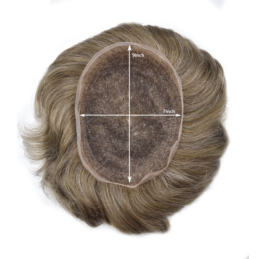 Full Lace Men Human Hair Piece French Lace Hair Replacement Systems Mens Toupee