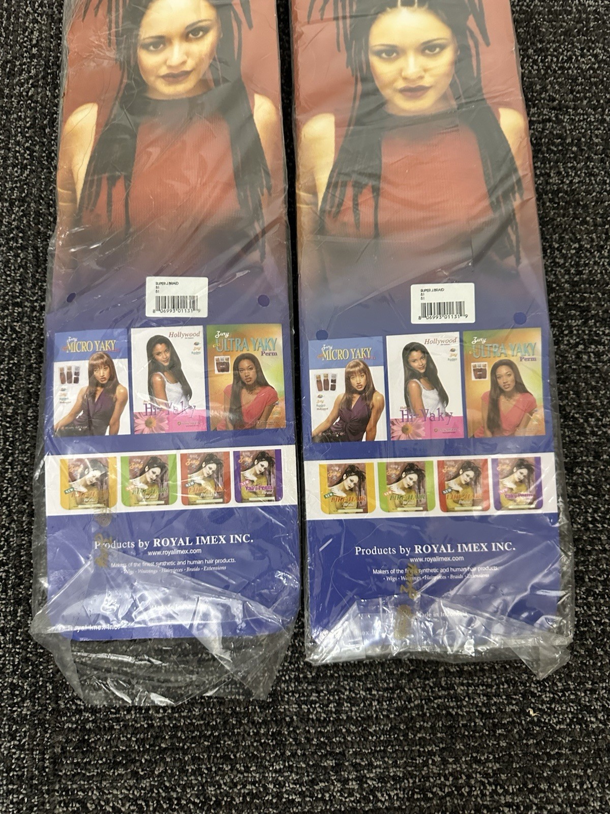 Set Of 2 ROYAL IMEX Hair 100% Kanekalon Fiber Brand New In Package Color 51