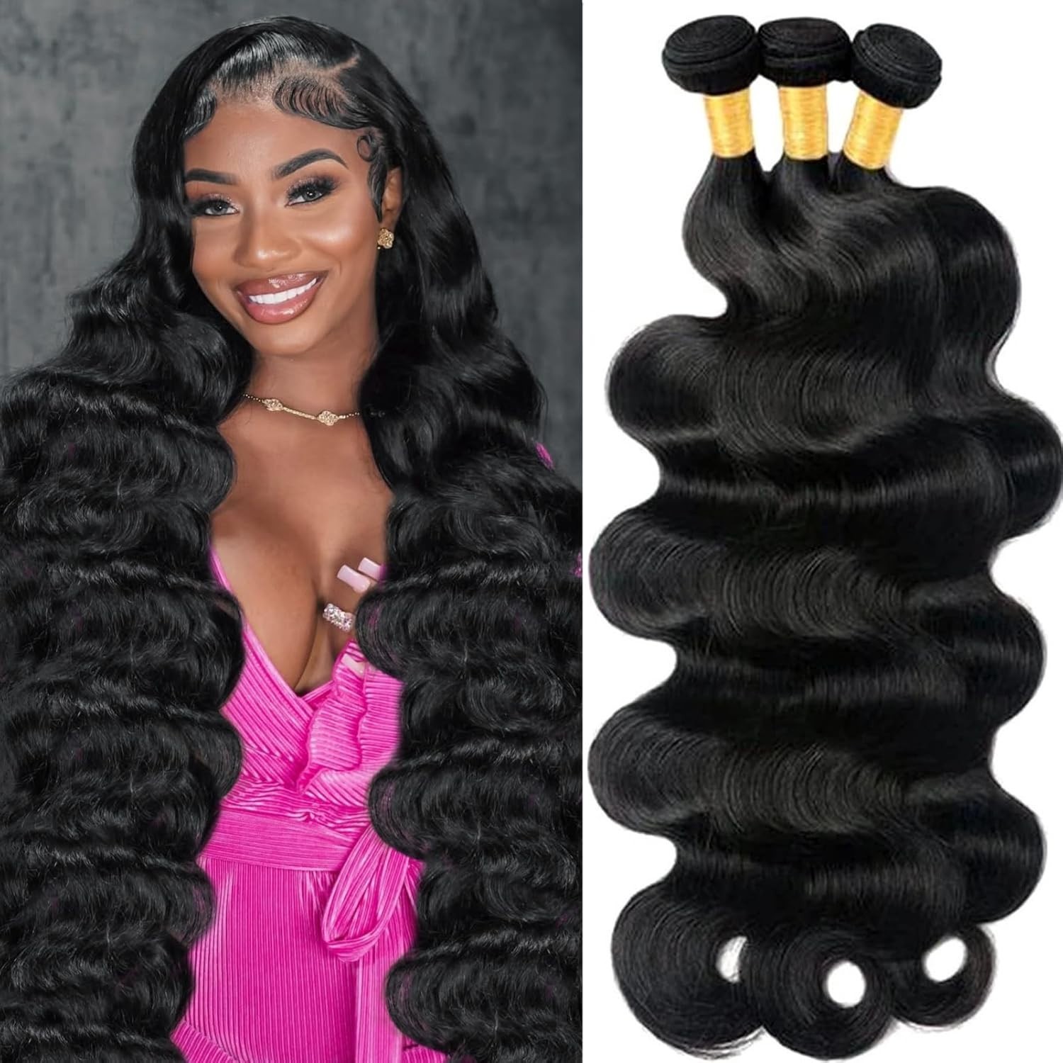 12A Human Hair Bundles Body Wave Bundles Human Hair 18 20 22 Inch 100% Unproc…