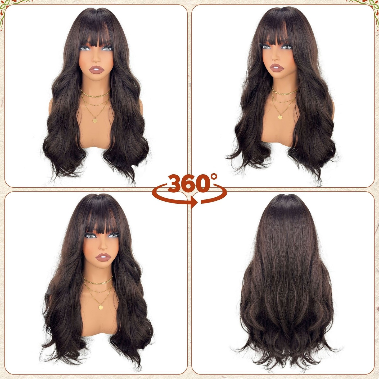 New Fashion Water Wave Curly Wig Natural Looking Heat Resistant Synthetic Full