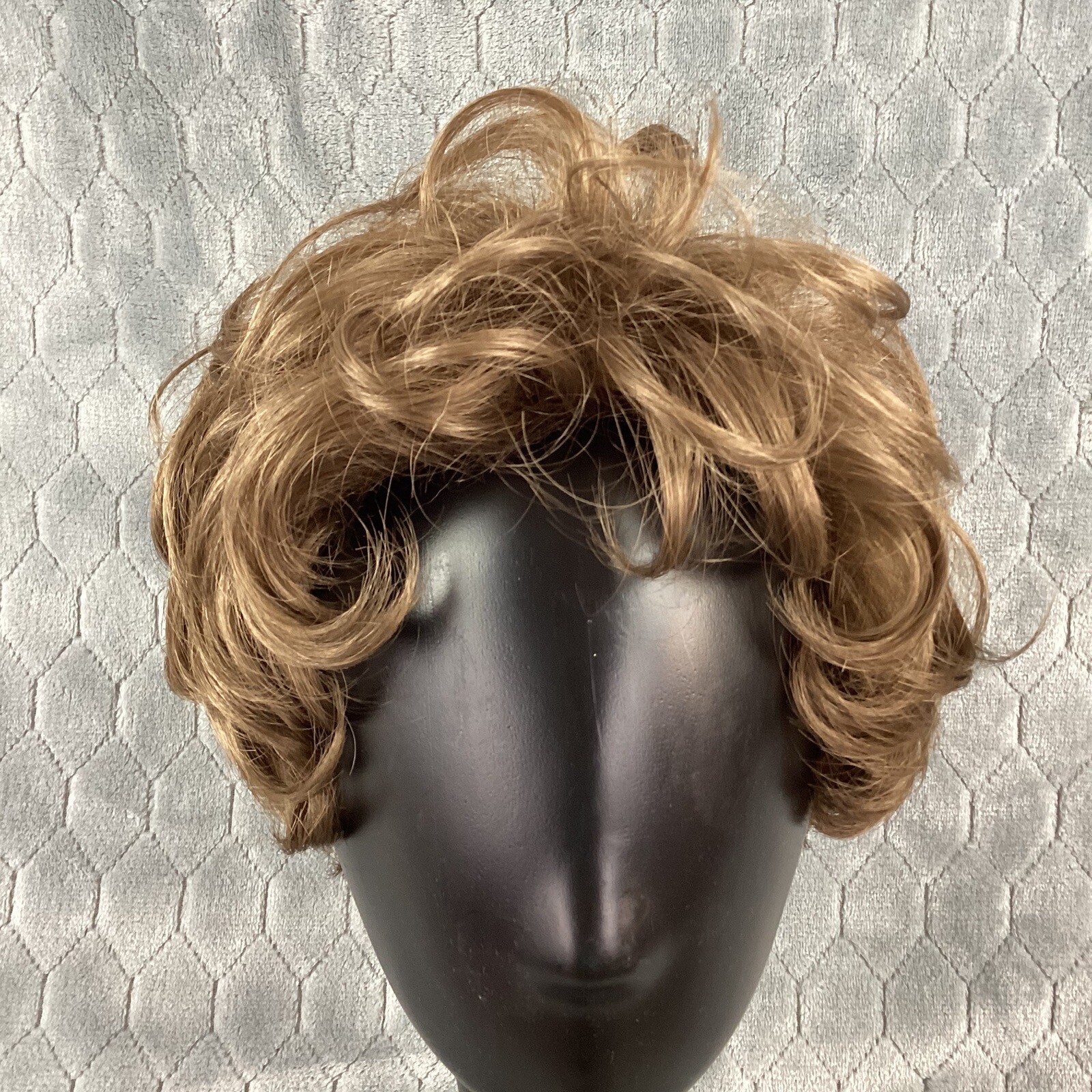 Aspen Wig Women’s Short Golden Brown Curls Waves Synthetic Fibers Messy Curls