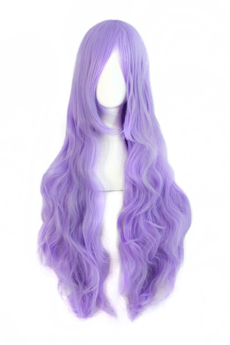32″/80Cm Fashion Long Curly Cosplay Wig (Light Purple)