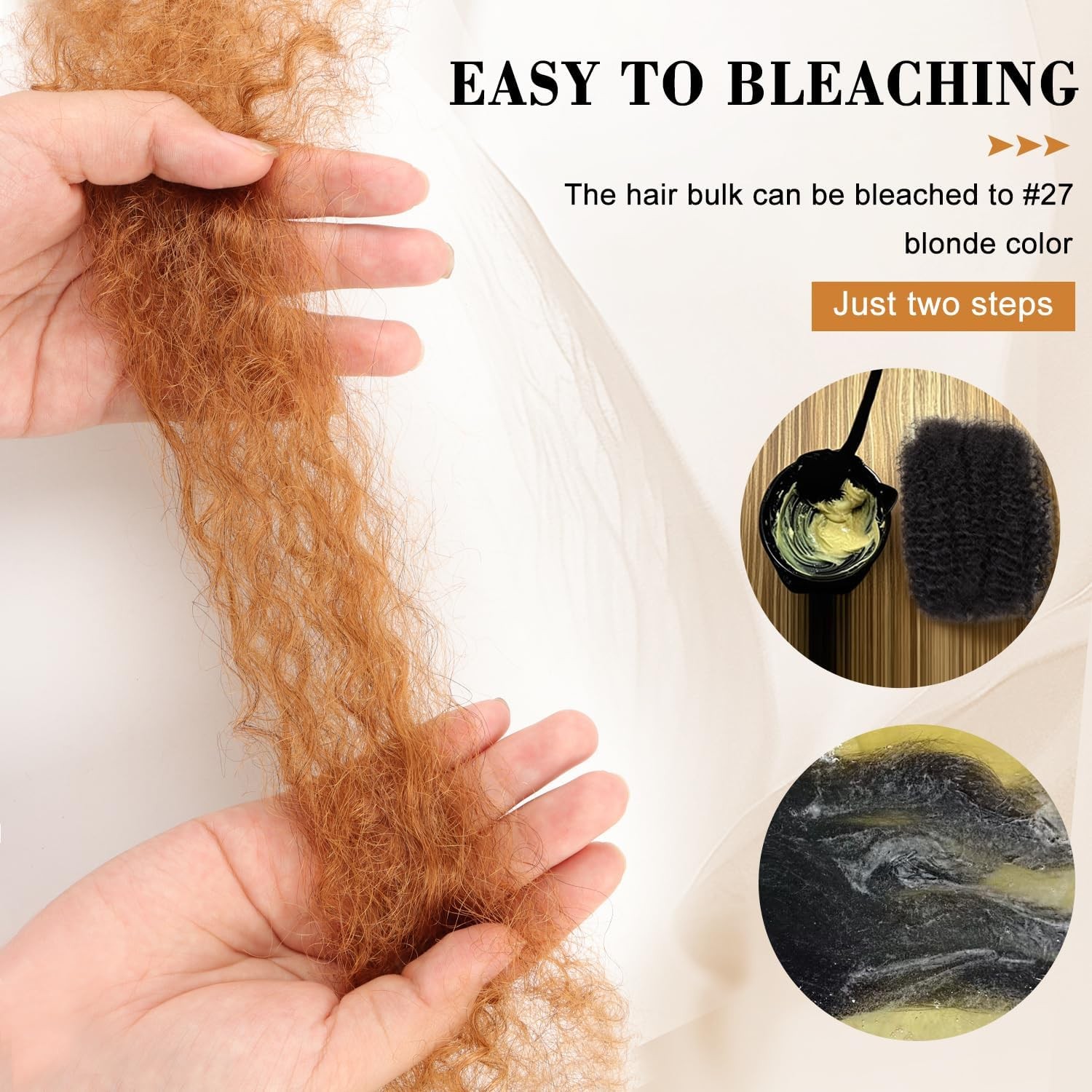 Obeani Afro Kinkys Bulk Human Hair For Braiding 30G/Pc Brazilian Remy Human