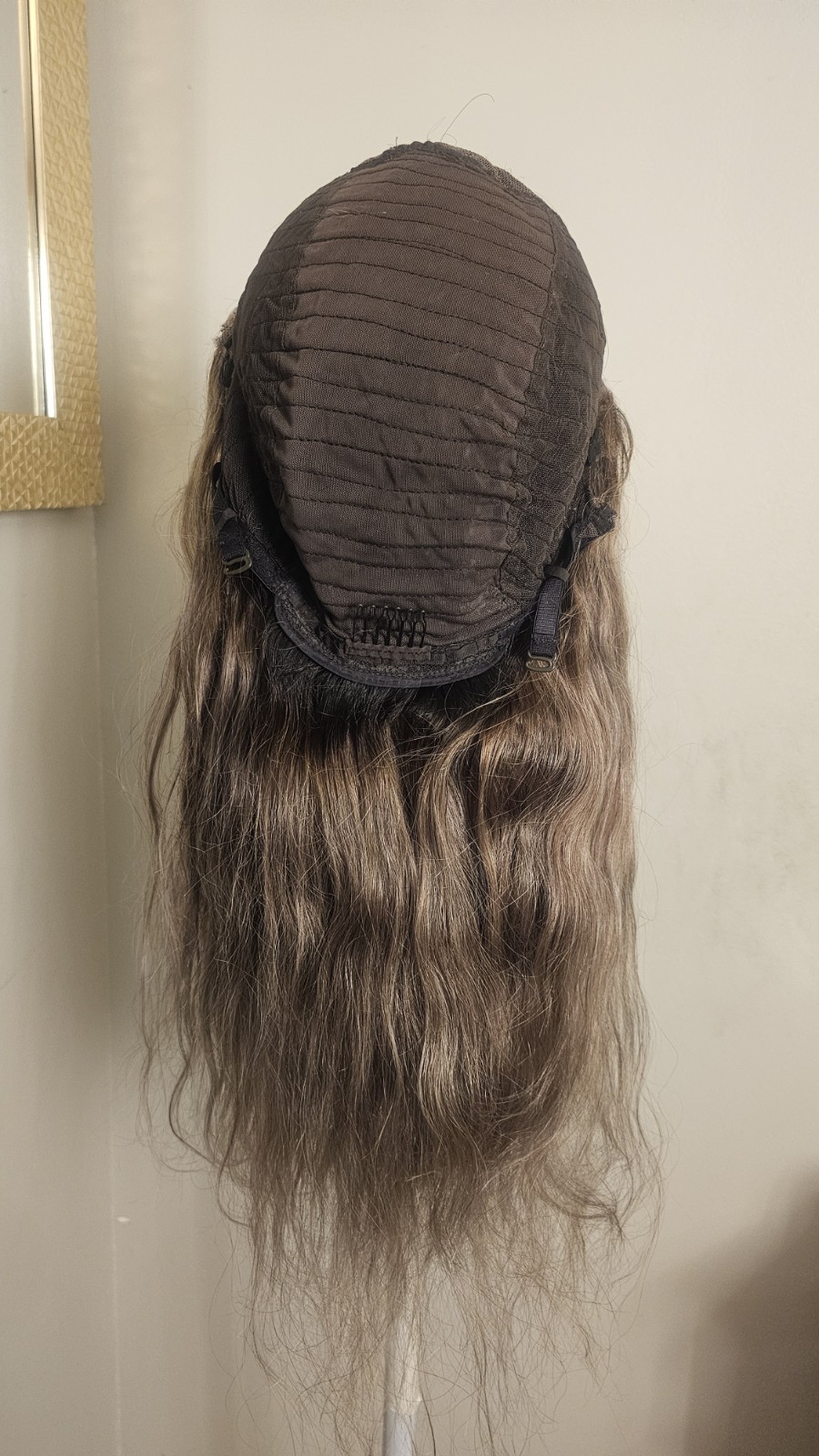High Quality regular Top 22 to 24″ grey curly 100% Virgin Human Hair Lace Wig