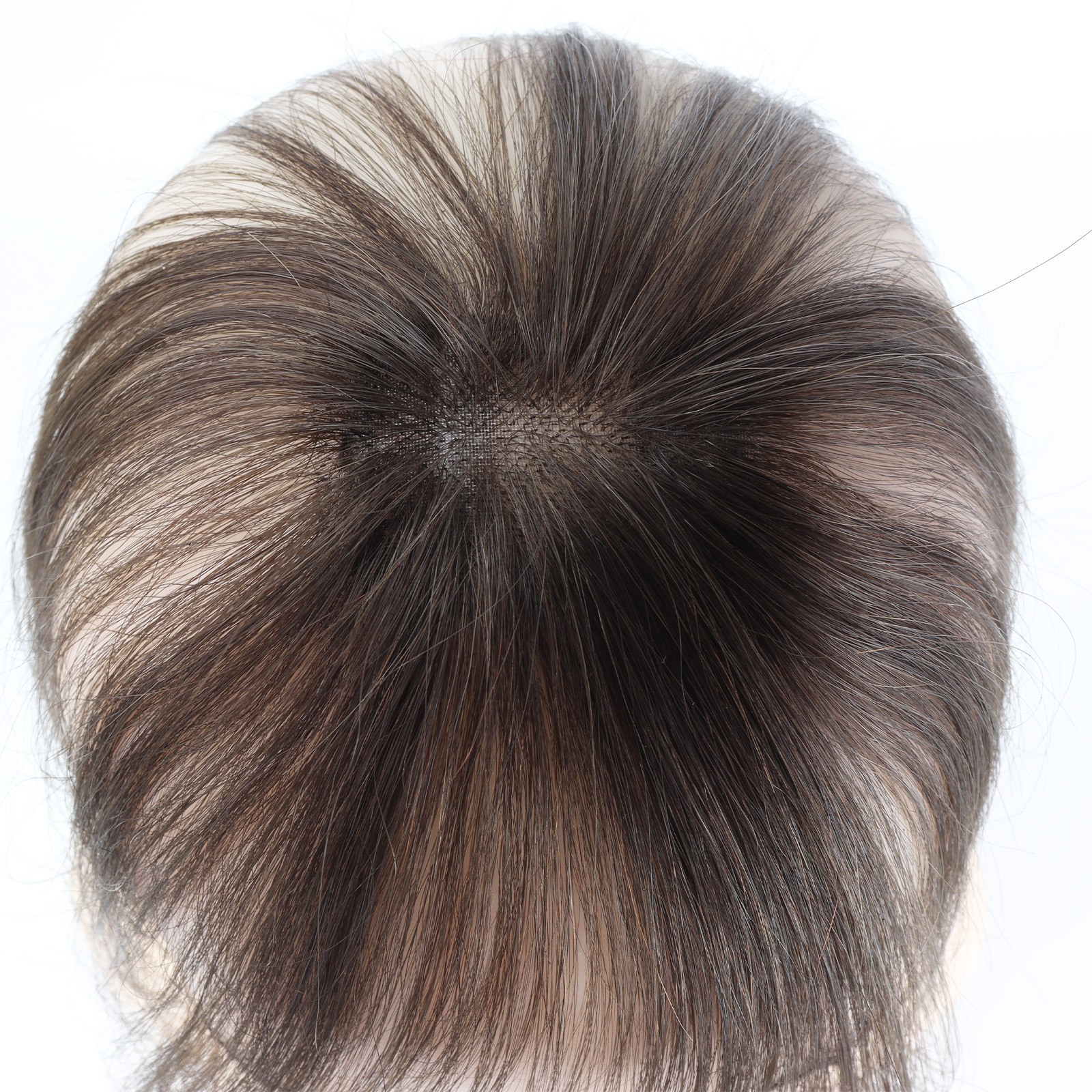 Short Hair Toppers For Women Natural Human Hair Extensions Mono Base Toupe