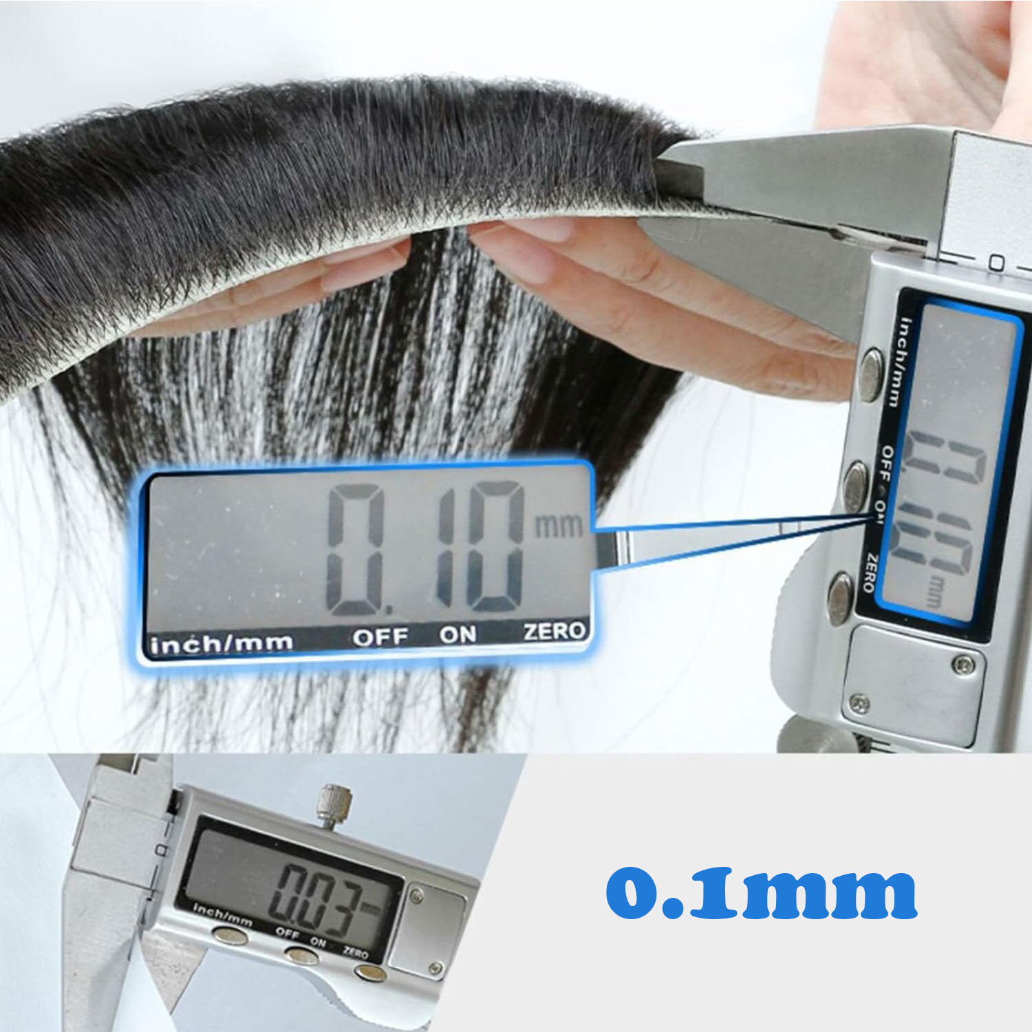 Front Hairline 100% Human Hair Patch Full Skin Base Cover-Up Topper Piece Toupee