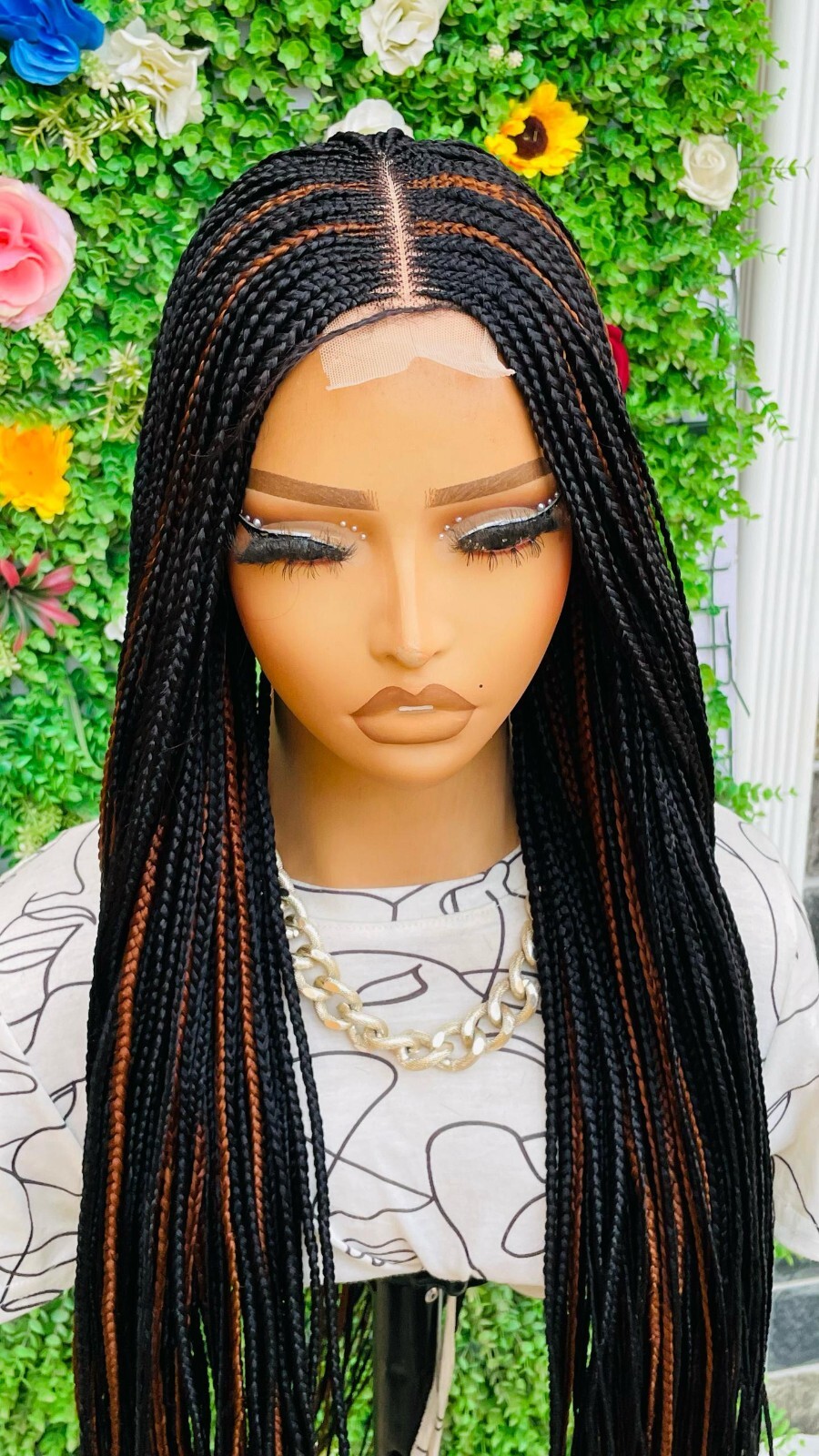 AFRICAN BRAIDED WIG ON 2×4 LACE CLOSURE