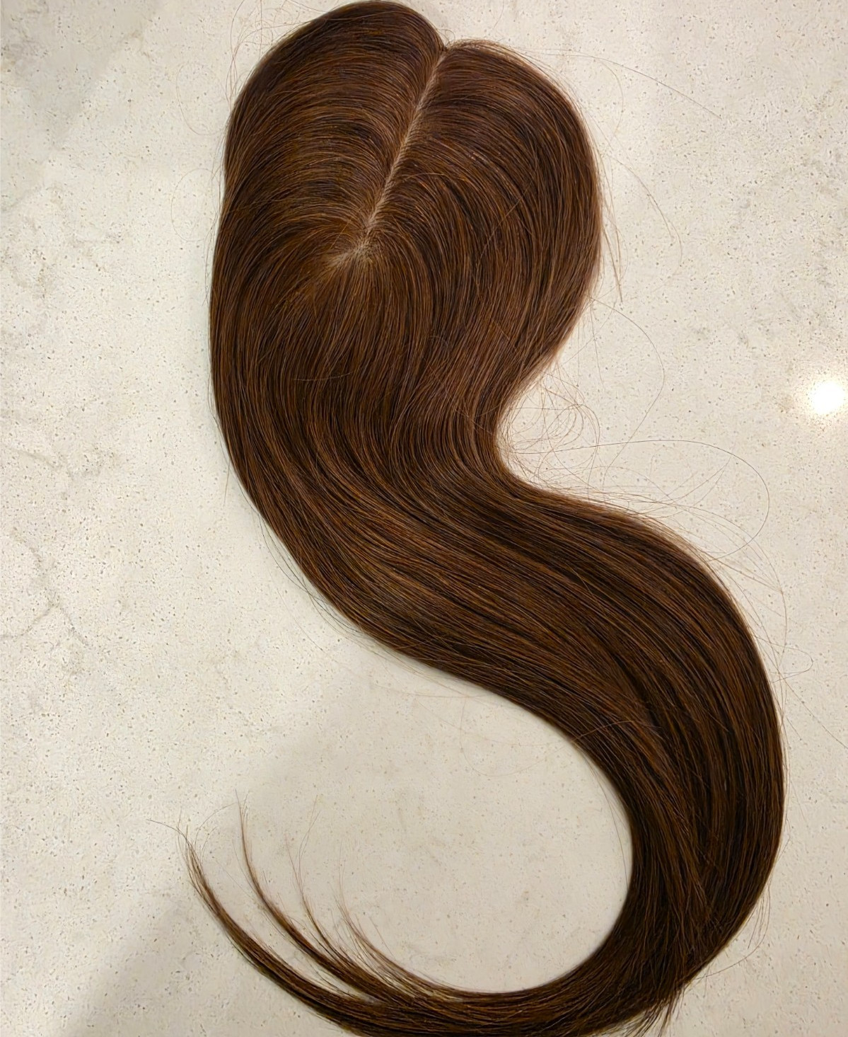 Topunique 3×5 Inch Silk Base Human Hair Toppers for Women 16″ 130% #2A Brown