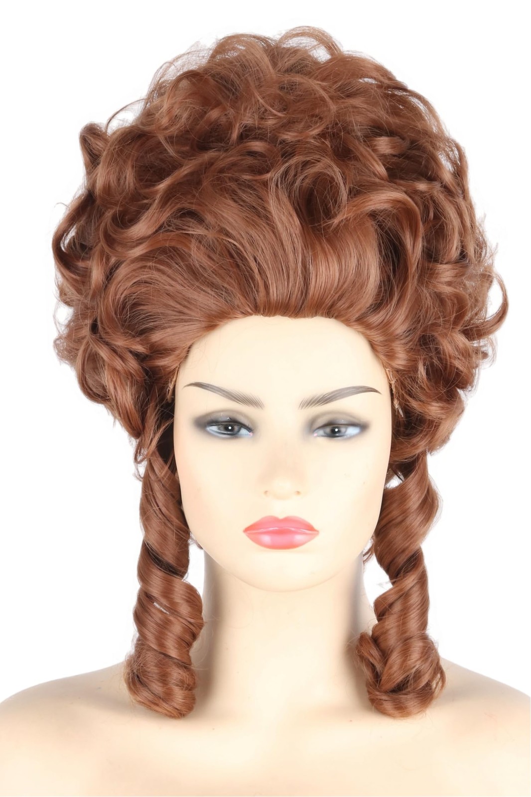 Light Brown Honeycomb Queen Wig Fluffy Baroque Renaissance Short Curly Hair