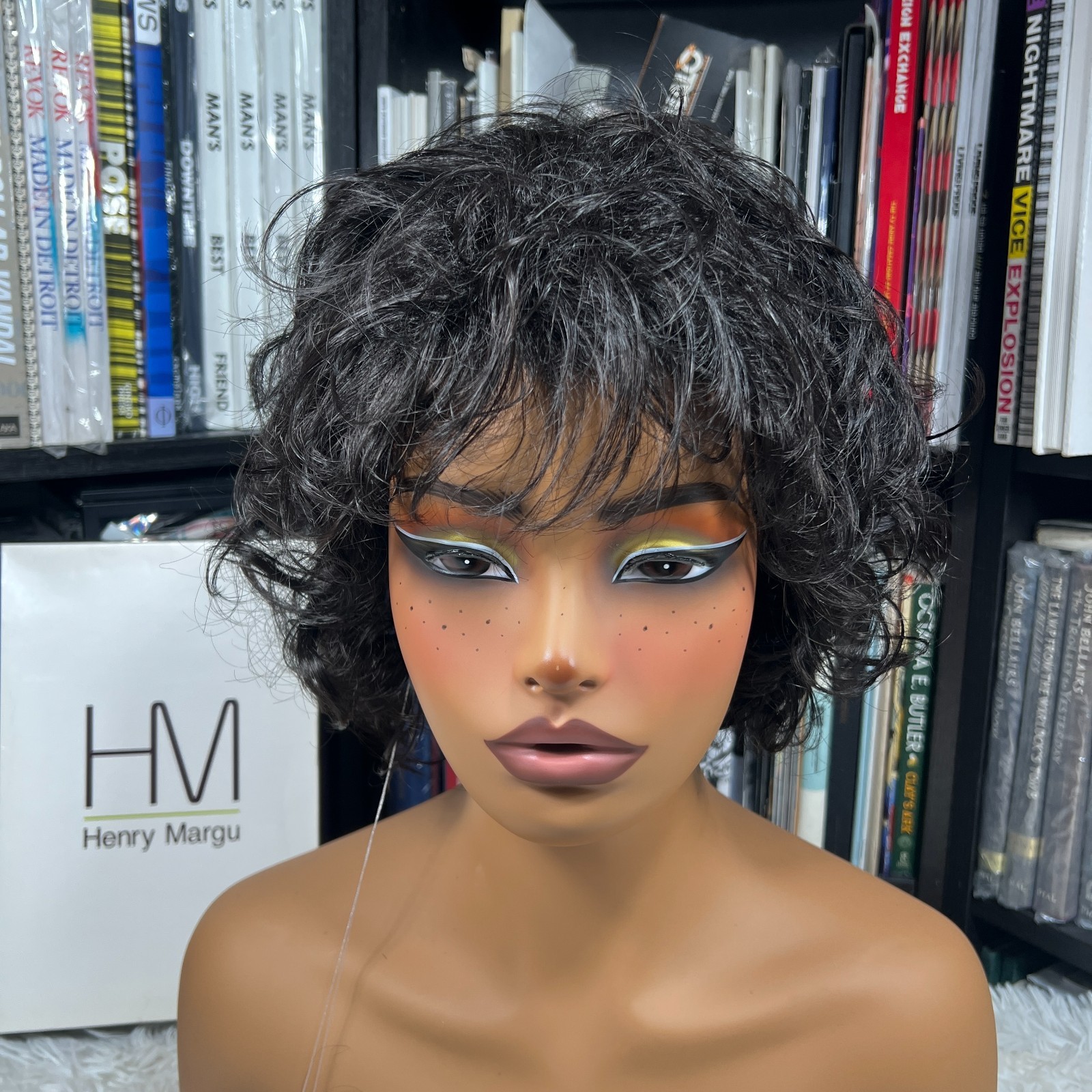 HENRY MARGU WIG KAYLA 2351 / 1BH OFF BLACK W/ MEDIUM DARK BROWN HIGHLIGHTS