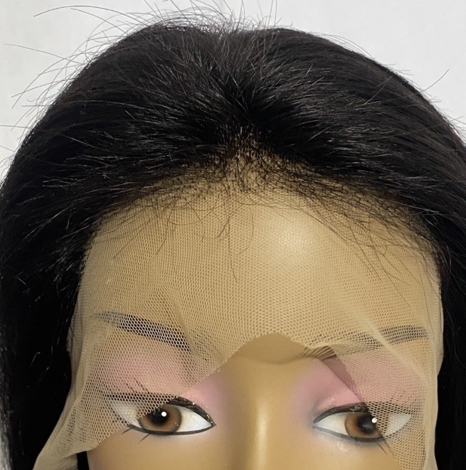12” Glueless Lace Front Bob Wig 13×4 Pre Plucked Human Hair Black Medium Cap