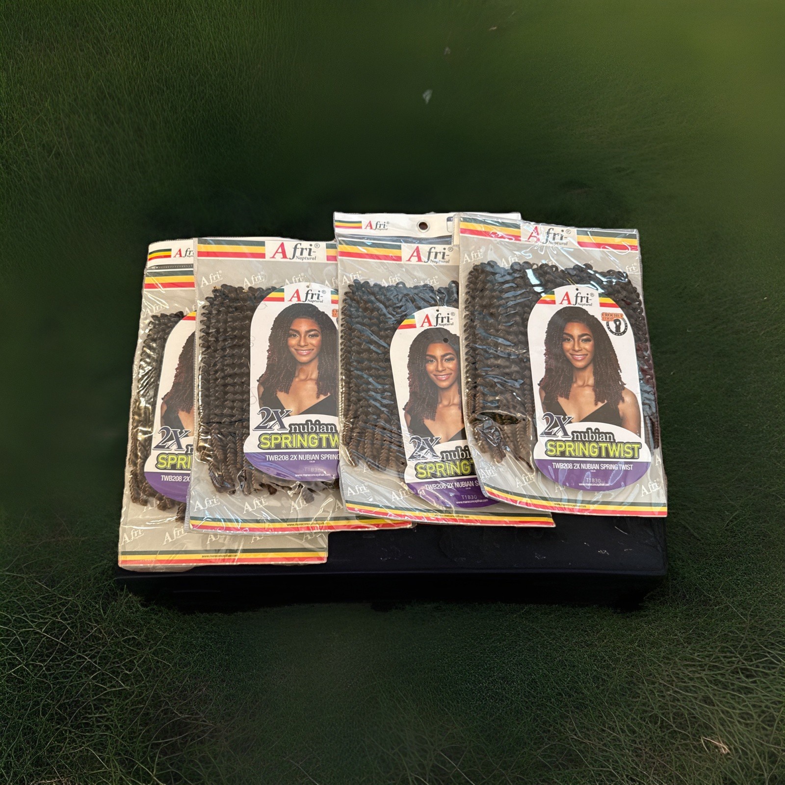 African Naptural Nubian Spring Crochet Loop Color T1B30Hair. 5-packs. New Packs