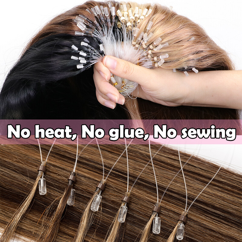 200S Microlink Beads Loop Ring 100% Remy Real Human Hair Extensions THICK 1G/S
