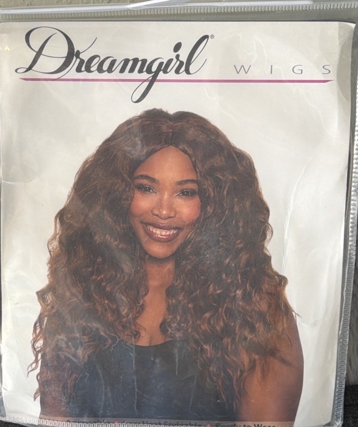 Dreamgirl Women’s Curly Hair Wig, Curly Texture, Dark Brown Shade