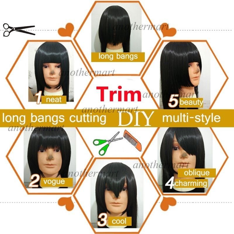 Hot Long Hair Full Wig Ombre Two Tone Heat Resistant Synthetic Fibre Wigs Thick