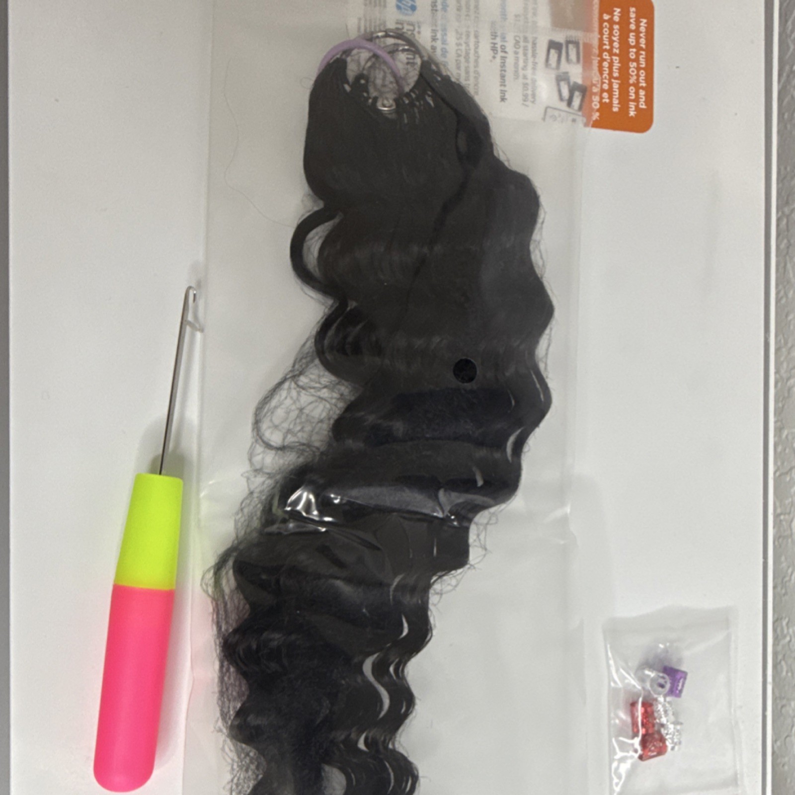 18″ Deep Wave 100% Human Hair Pre-Looped Extension Natural Color Wavy