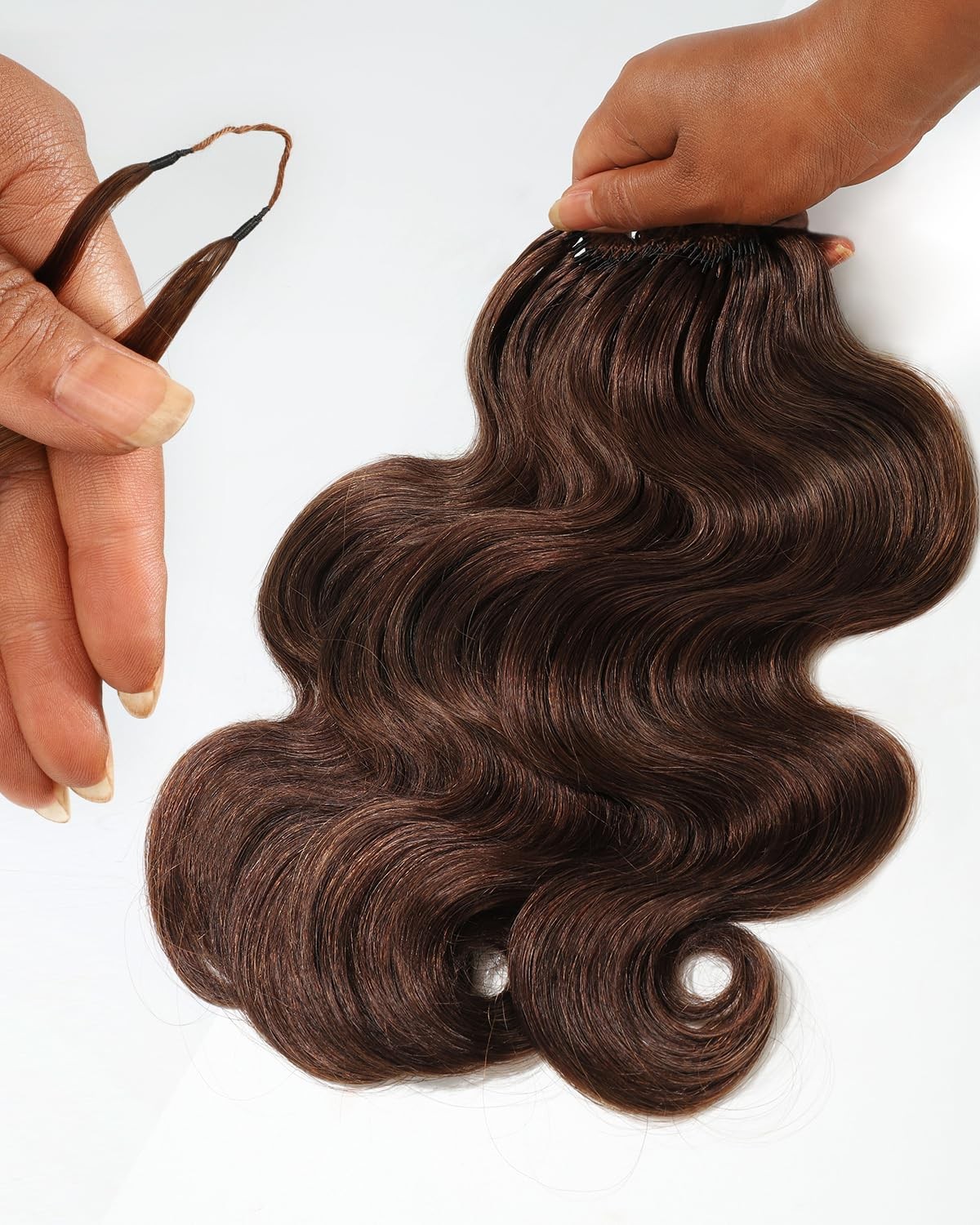 BEEOS Body Wave Crochet Human Hair 160g, Pre-Separated Miracle Knots Feather Cro