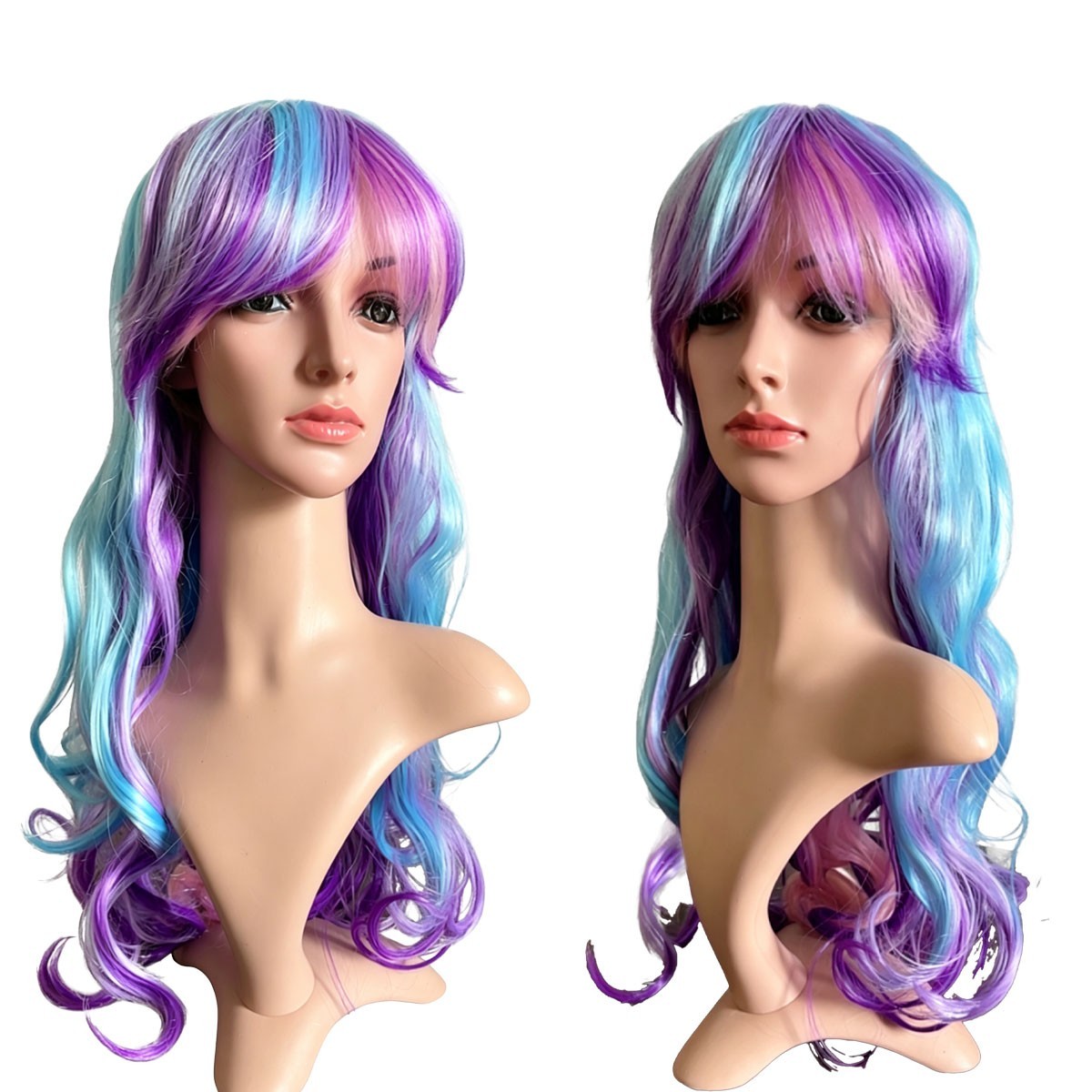 Long Colorfull Wave Cosplay Hair Wig Hair Care Cosplay Style Heat Resistant Wig