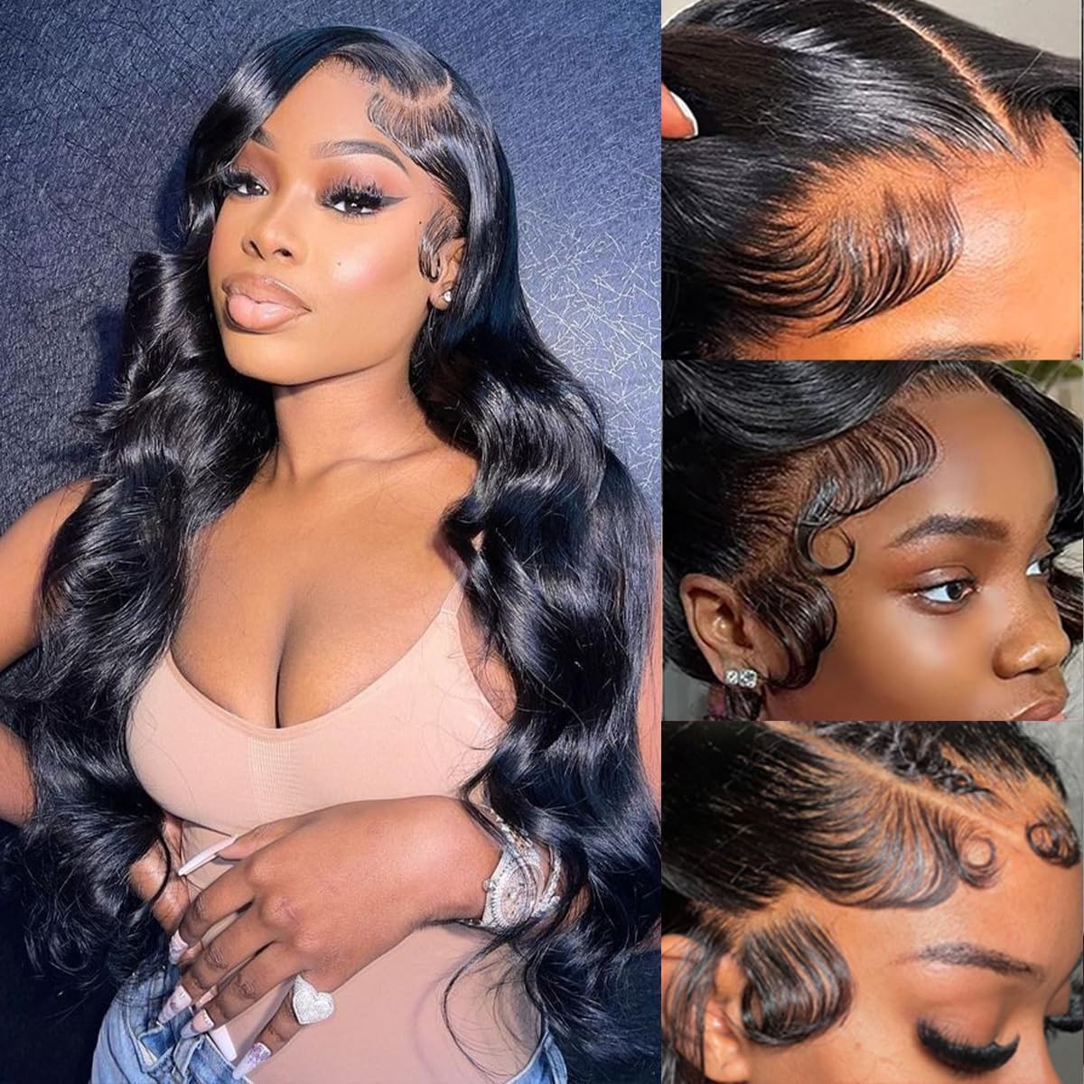 12A Brazilian Body Wave Human Hair Bundles & 13×4 HD Lace Frontal Closure – 3 Pa