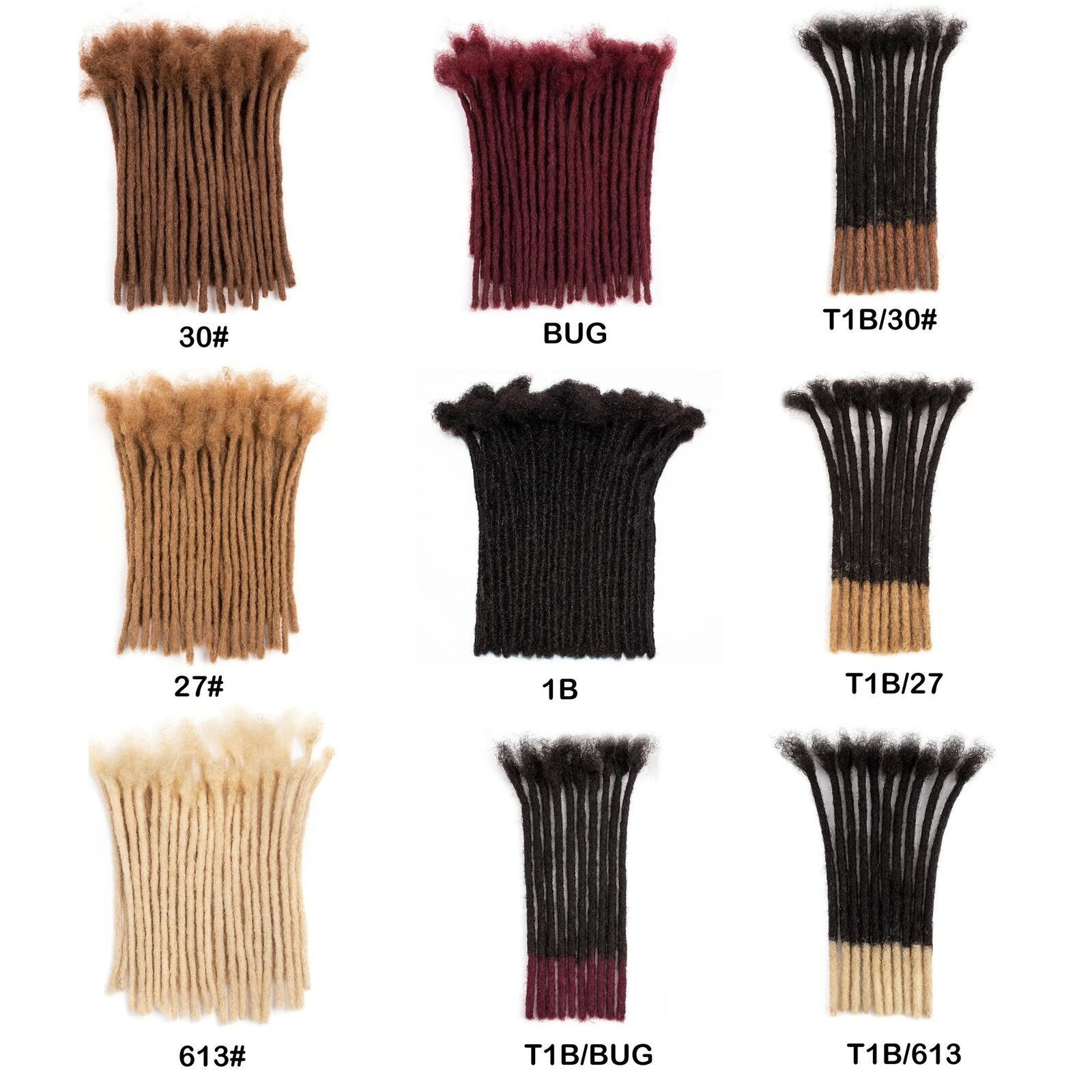 100% Real Human Hair Dreadlocks Extensions Crochet Braiding Hair Dreads Locs Men