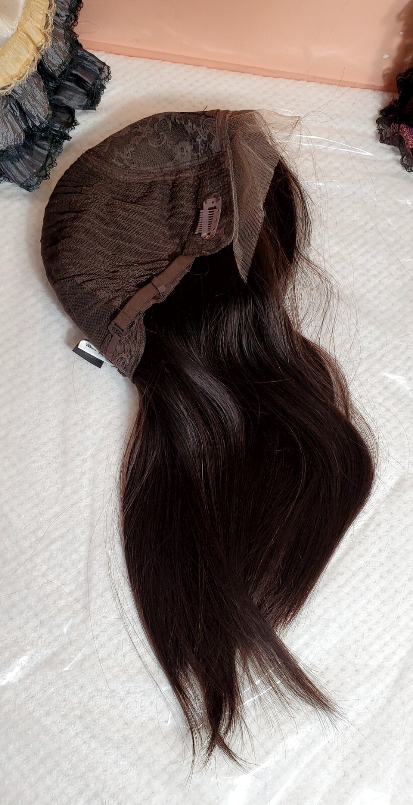 New 100% Virgin European Human Hair Wig | 18” Dark Brown | Skin Top