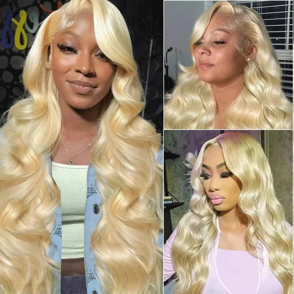 613 Blonde Body Wave Bundles 3/4 Brazilian Remy Hair 100% Human Hair Extensions