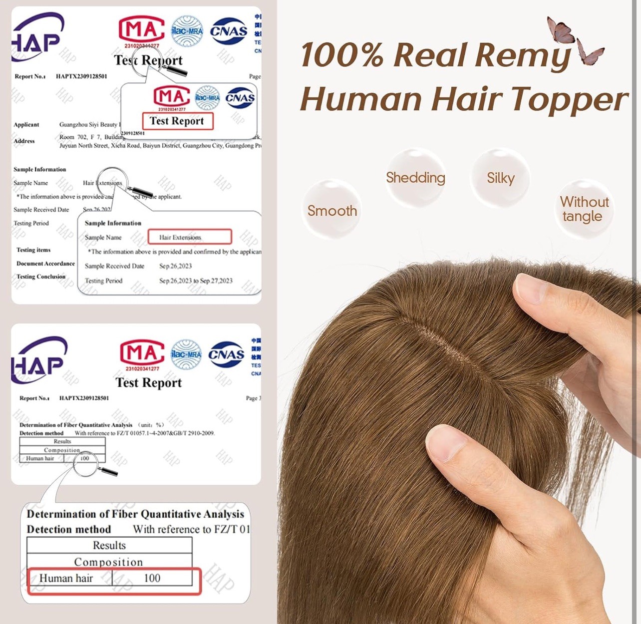 Rich Choices 3D Cover 10 inch 100% Real Remy Human Hair Topper