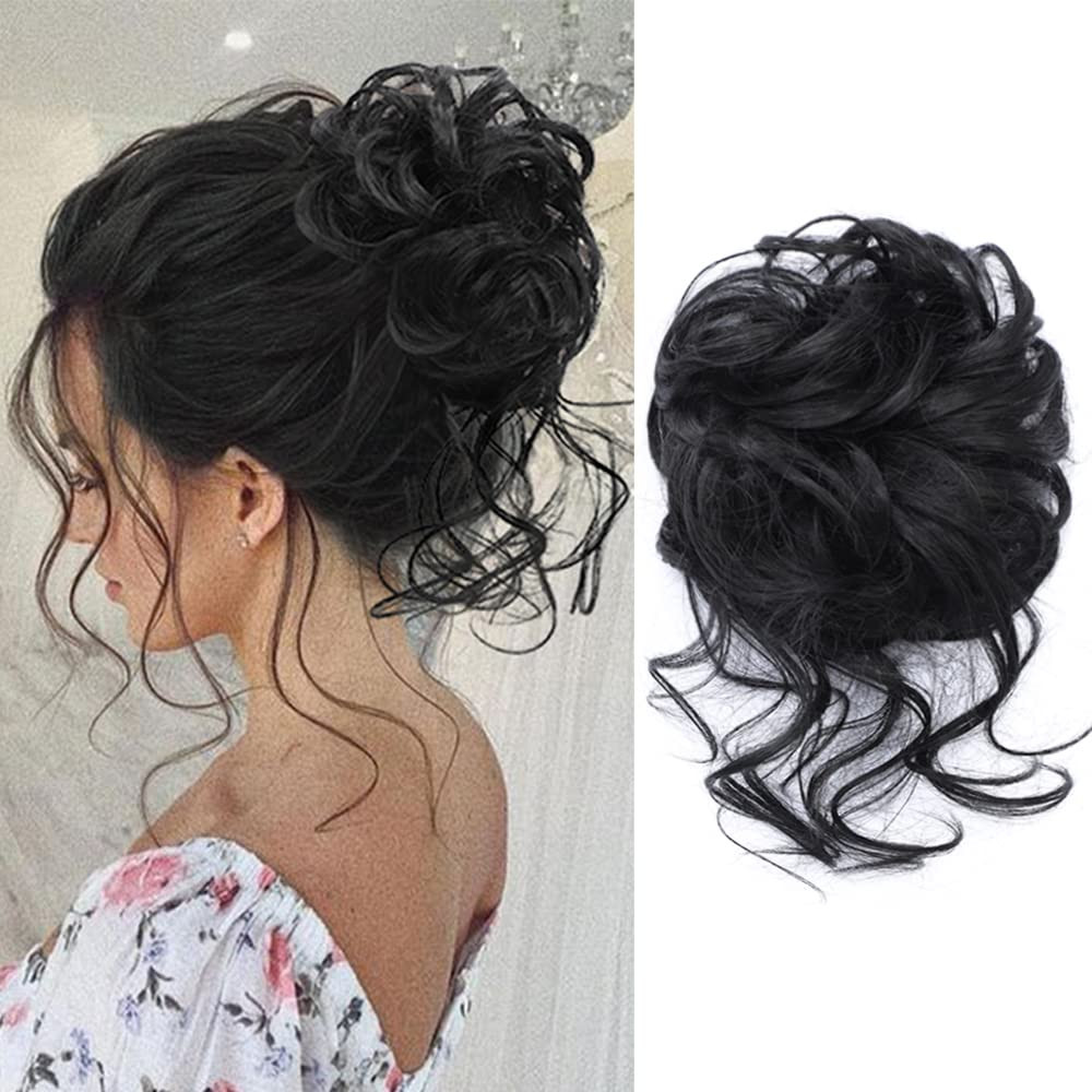 Messy Bun Hair Piece Tousled Updo Hair Buns Extension Elastic Hair Band Hair Pie