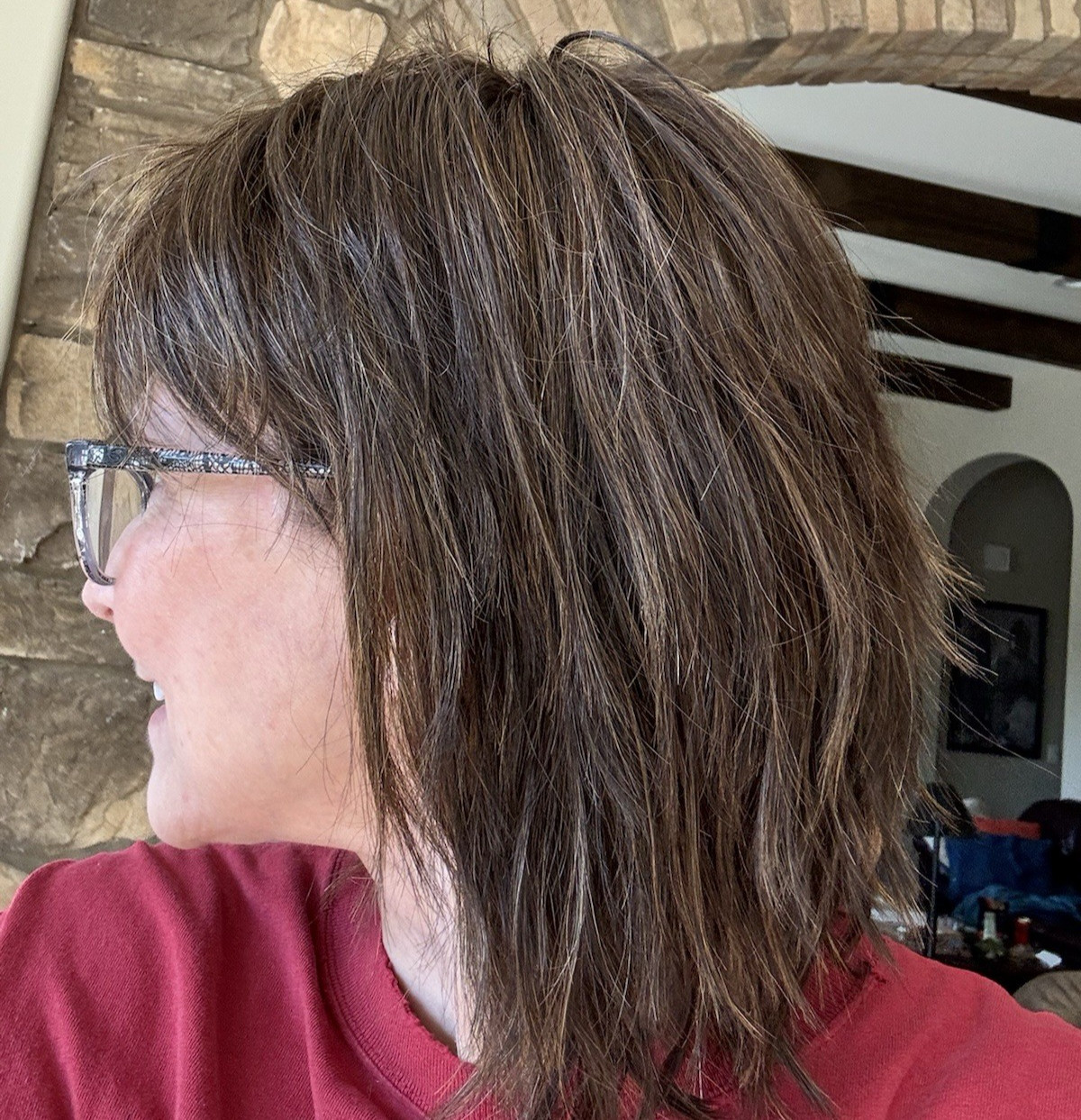 Jones Wig by Estetica in R6/28F Chestnut Brown with Red Frost – Casual Style NEW