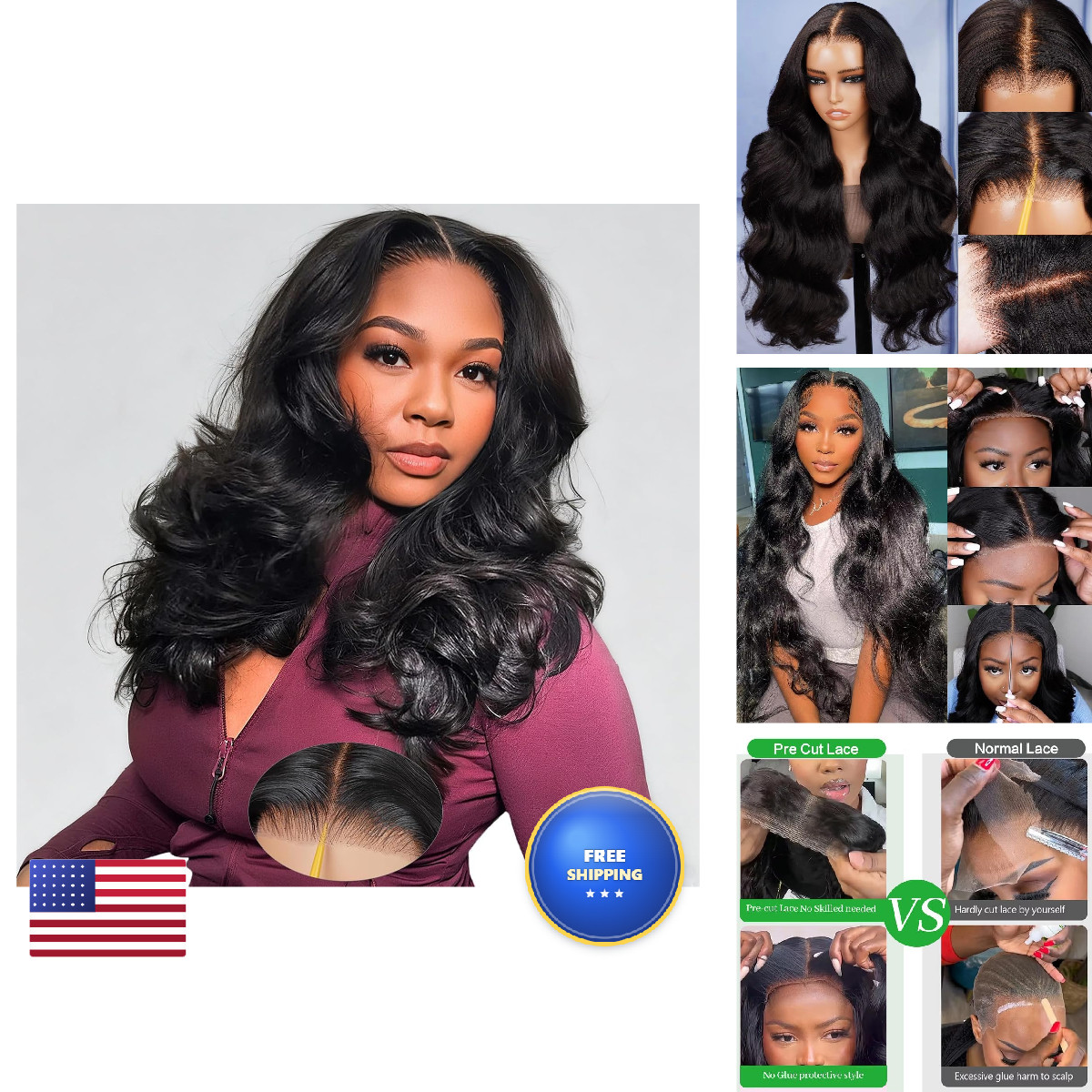 Gabrielle 20 Inch Body Wave Wear And Go Glueless Wigs Human Hair 6X4 Hd Lace