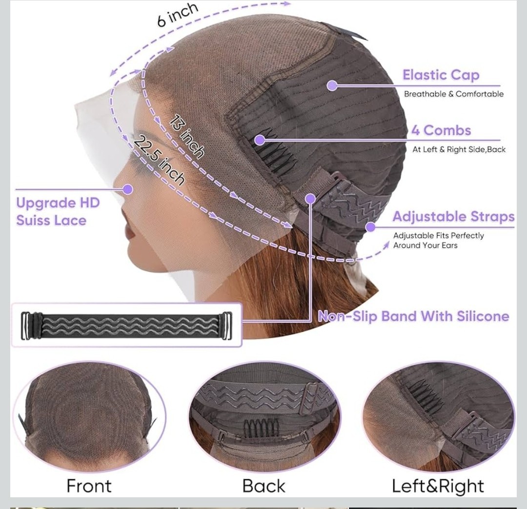 30 Inch Chocolate Brown Lace Front Wig 13×6 Body Wave 200 Density Hd Lace Front