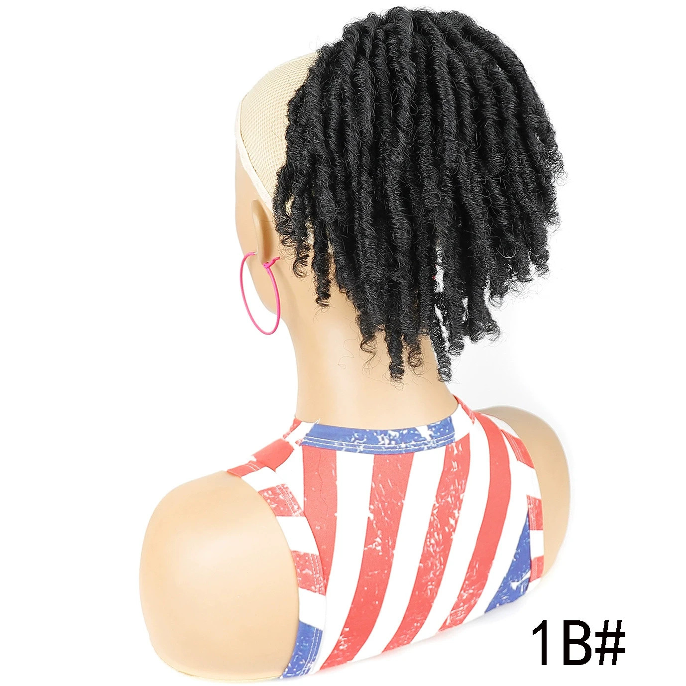 Afro Kinky Curly Drawstring Ponytail Wig Fluffy High Puff Synthetic Hair Extensi
