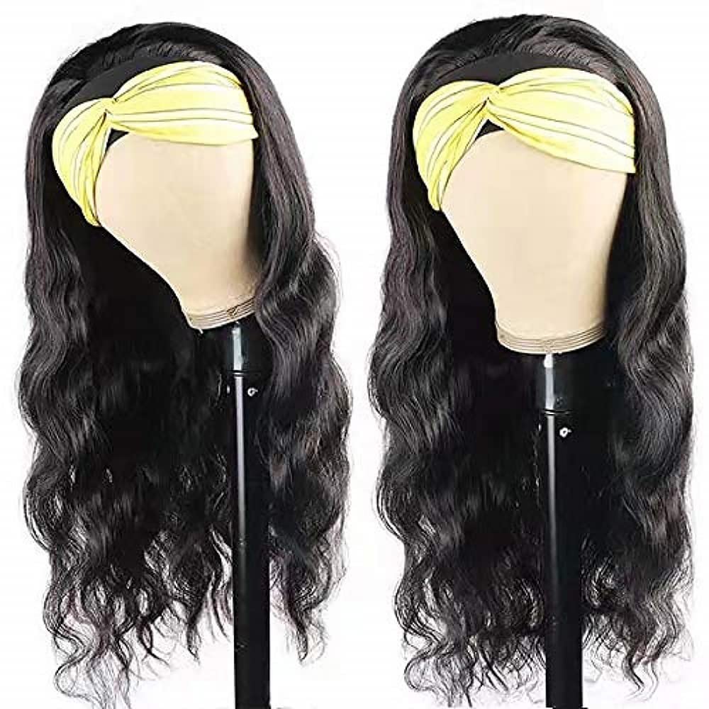 Headband Wig Human Hair Body Wave 16 Inch Glueless None Lace Front Wig Brazil…