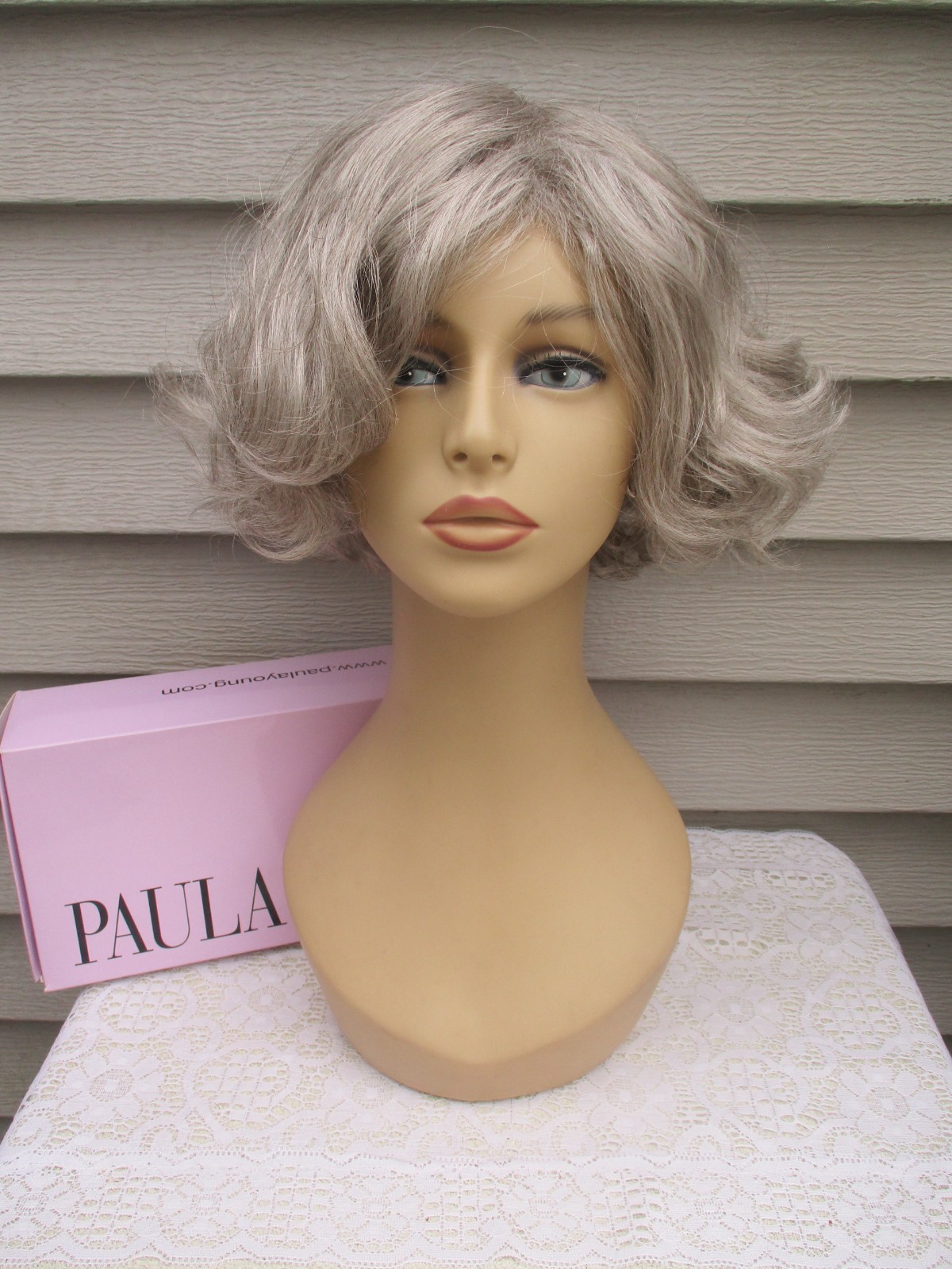 Paula Young Wig MERYL Color #56 SILVER Gray Mid Length Style PLEASE READ